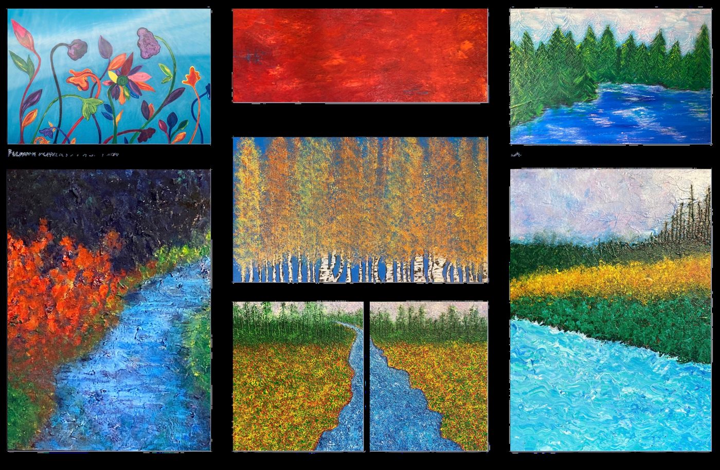 Abstract Nature in Acrylics: a collection of acrylic paintings
