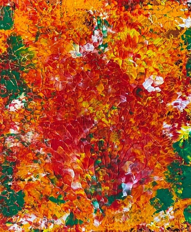 Bursting red and orange blooms