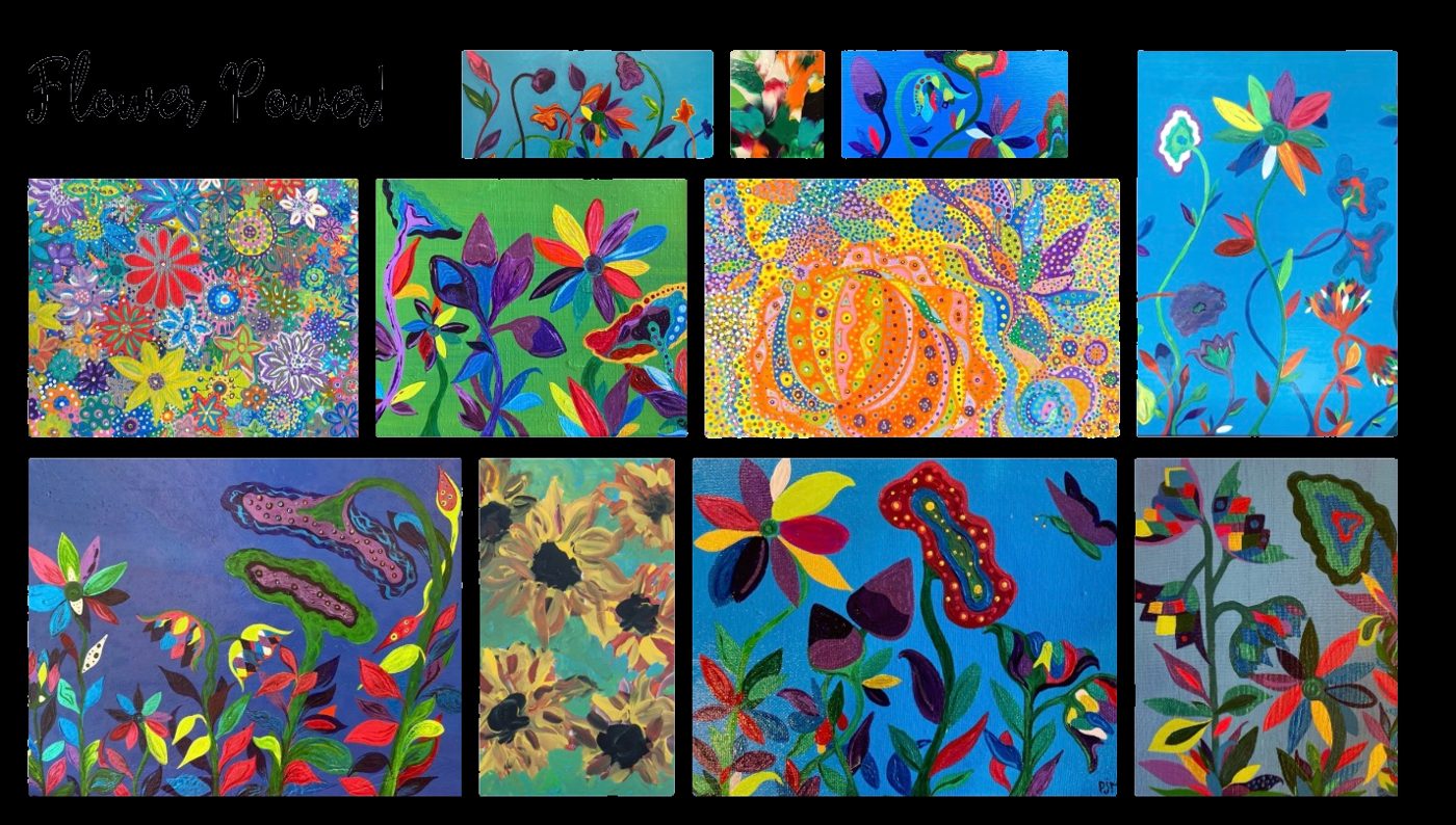 Flower Power: a collection of acrylic paintings