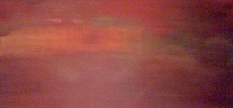 Red sky over the mountains