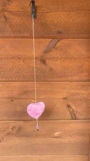 Pink heart suncatcher
