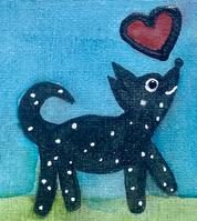 Starry pup with a heart